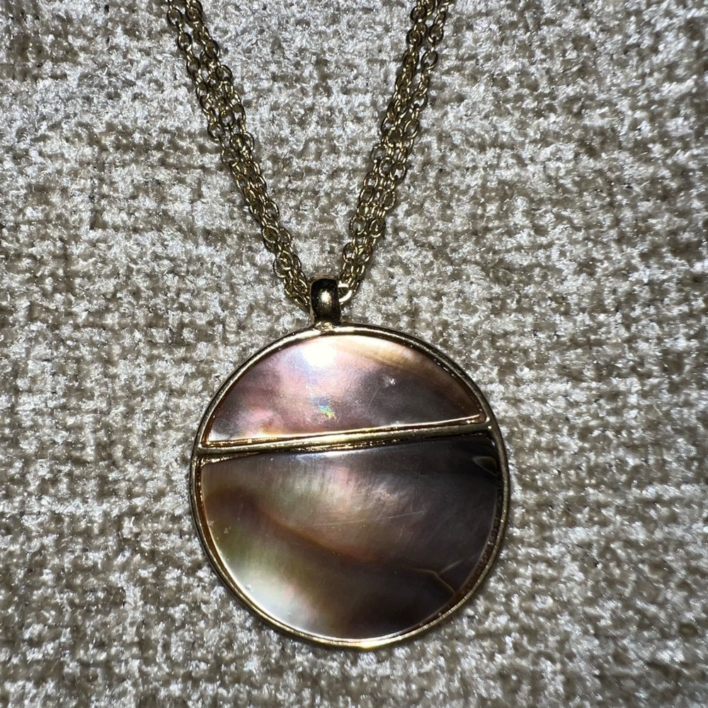 Iridescent Circle Necklace